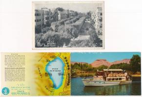 15 db MODERN izraeli város képeslap + 1 leporello / 15 modern Israel town-view postcards + 1 leporel...