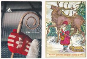 17 db MODERN motívum képeslap: Mikulás / 17 modern motive postcards: Saint Nicholas