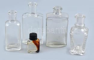 Gyógyszeres és egyéb üvegek tételben
