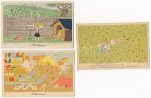 5 db MODERN magyar grafikai motívum képeslap / 5 modern Hungarian graphic motive postcards