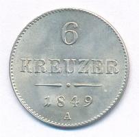Ausztria 1849A 6kr Ag T:1-,2 patina  Austria 1849A 6 Kreuzer Ag C:AU,XF patina  Krause KM#2200