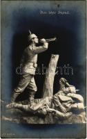 Das letzte Signal / WWI German military sculpture