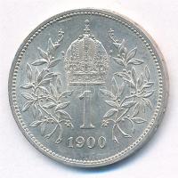 Ausztria 1900. 1K Ag "Ferenc József" T:1- patina, kis ph, kis karc
Austria 1900. 1 Corona...
