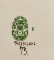 Zsolnay pillangó mintás bonbonier, kézzel festett, jelzett, hibátlan, 11x11cm