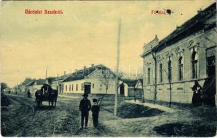 1909 Izsák, Fő utca, lovaskocsi, Stromer A. üzlete. W.L. 534. (EK)