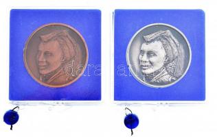 Garamkeszi János (1936-2014) DN "Hollókő" Br és ezüstpatinázott Br emlékérem (2xklf) plomb...