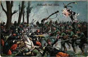 1914 Schlacht bei Lille / WWI German military art postcard, Battle of Lille. L&P 1709. s: Arth. Thiele (EK)