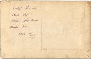 1917 Osztrák-magyar katonák / WWI Austro-Hungarian K.u.K. military, soldiers. photo (lyukak / pinhol...