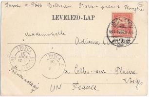 1901 Debrecen, Simonffy utca, piac. Pongrácz Géza kiadása Kiss Ferenc eredeti fényképe után (EK)