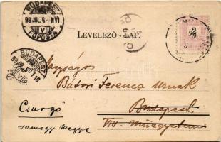 1899 (Vorläufer) Gruss aus Lager bei Örkény, Officiers Pavillon / Laktanya, tiszti pavilon