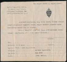 cca 1930 Magyar Megújulás Pártja 2 db üres belépési nyilatkozat.