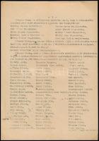 1945 Kimutatás a háborús bűnösökről a fegyverszüneti egyezményhez. Nevek felsorolásával Féja Gézától...