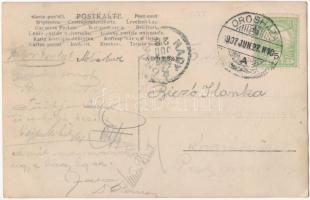 1907 Orosháza, Kossuth Lajos szobor felavatási ünnepsége 1904-ben, Harsányi Lajos épület és bútor as...