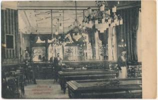 1908 Budapest VI. Fővárosi Orpheum Kávéház biliárdterme, belső (fl)
