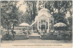 1907 Budapest XIV. Központi Tejcsarnok Szövetkezet tejivó csarnoka a Városligetben