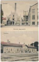 1939 Nagycenk, cukorgyár, pályaudvar, vasútállomás. Mühl Mihály kiadása