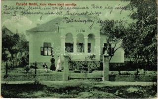 1918 Fonyód-fürdő, Kajós Vilmos kiadó Flóra nyaralója
