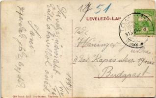 1915 Tóalmás, Fogyasztási és értékesítő szövetkezet üzlete, Mauthner magvak reklám. Potok Ernő fényk...