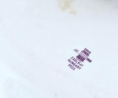 Zsolnay pompadur mintás óra, kézzel festett, jelzett hibátlan d: 26cm