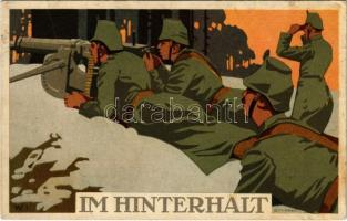 1915 Im Hinterhalt / WWI German military art postcard. G.M. 4660. litho s: W.I. (fa)