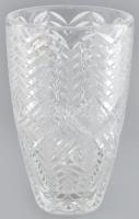 Kristály váza, Amfora, jelzett, hibátlan, m: 21 cm