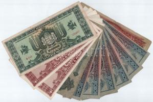 11db-os magyar bankjegytétel, közte 1949. 100Ft és 1930. 20P T:II-IV
