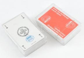 2 pakli francia kártya, Air France felirattal, plexi tartóban, 9x6cm