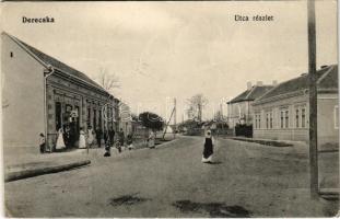 1915 Derecske, Derecska; utca részlet, üzlet (EK)