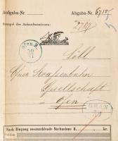 1869 Fuvarlevél a Gran hajóról, kék "GRAN" hajó bélyegzővel