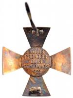 1935. "A Magyar Érdemrend Tisztikeresztje" jelzetlen zománcozott kitüntetés függőleges tűv...