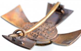 1935. "A Magyar Érdemrend Tisztikeresztje" jelzetlen zománcozott kitüntetés függőleges tűv...