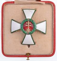 1935. "A Magyar Érdemrend Tisztikeresztje" jelzetlen zománcozott kitüntetés függőleges tűv...