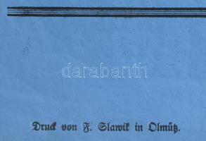 1854 Pozsony, Pressburg hirdetmény 1854 zöld/kék 1kr hirdeménybélyeggel / 1 kr blue/green announceme...