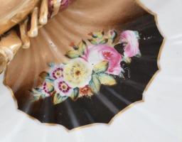 Portheim und Söhne homáros kínálótál, kézzel festett, restaurált (Jobb oldali tálrész), jelzett, kop...