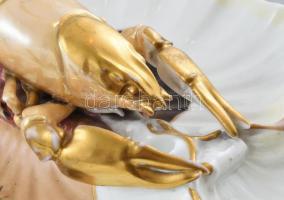 Portheim und Söhne homáros kínálótál, kézzel festett, restaurált (Jobb oldali tálrész), jelzett, kop...