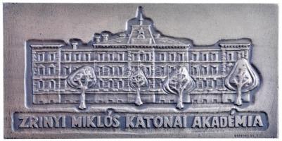 Garamkeszi János (1936-) DN "Zrínyi Miklós Katonai Akadémia" ezüstözött bronz emlékplakett...