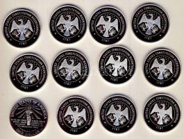 USA 1986. "100 éves a Szabadság-szobor" 1db Ag 1$-os + 11db Ag emlékérem 11x 28,35g mind klf motívummal, szettben T:PP Díszdobozban, tanúsítvánnyal!