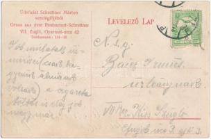 1913 Budapest XIV. Zugló, Schrettner Márton vendéglője, kapu. Gyarmat utca 42