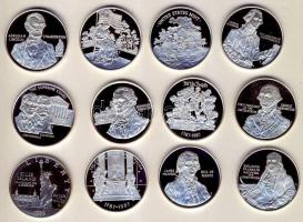 USA 1986. "100 éves a Szabadság-szobor" 1db Ag 1$-os + 11db Ag emlékérem 11x 28,35g mind k...