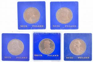 Lengyelország 1979. 50Zl Cu-Ni "I. Mieszko" + 1980. 50Zl Cu-Ni "I. Kázmér" + 198...