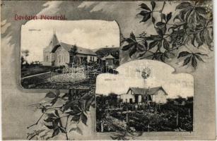 1909 Pécel, Dusárdy lak, villa, Berger lak, szélmotor. Berger Rezső fényképész kiadása. Art Nouveau (EB)