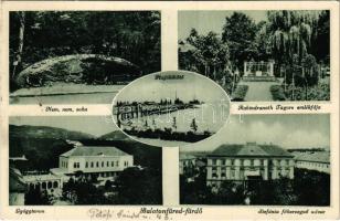 1937 Balatonfüred, Hajókikötő, Nem, nem, soha! irredenta emlékmű, Rabindranath Tagore emlékfája, Gyógyterem, Stefánia főhercegnő udvar