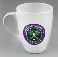 Bögre. Az 1990-es wimbledoni teniszbajnokság logójával, kopásnyomokkal, jelzés nélkül m:11cm