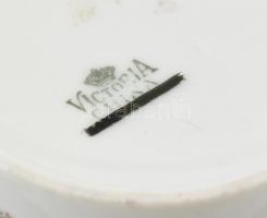 Victoria bögre, hévízi emlék, matricás, jelzett, kopott, m:8cm