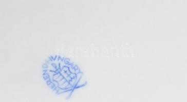 Herendi Eton mintás lapos tányér, 2db, teás alj, 3 db, jelzett, kopott, d:23-15cm