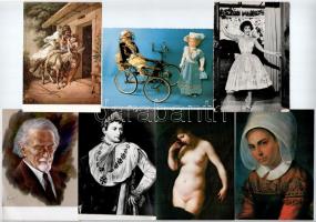 Több mint 200 db modern lap: festmény reprodukciók, híres személyek, külföldi színészek, régi autók,...