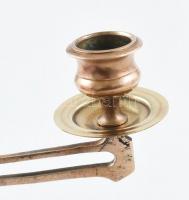 Szecessziós fali gyertyatartó, réz, m:9, h:17cm