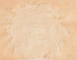 1872 Országgyűlési meghívó. Ferenc József (1830-1916) király és Lónyay Menyhért (1822-1884) miniszte...