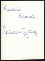 Zakariás József (1924-1971) olimpiai bajnok labdarúgó, edző, az Aranycsapat tagja által írt sajátkez...
