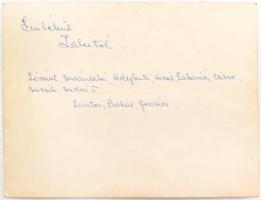 Zakariás József (1924-1971) olimpiai bajnok labdarúgó, edző, az Aranycsapat tagja által írt sajátkez...